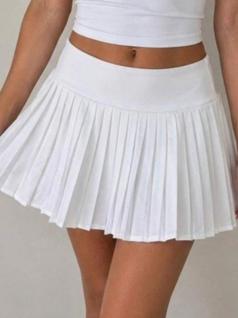 Laura Ashley White Pleated Tennis Skirt - Classic Athletic Style